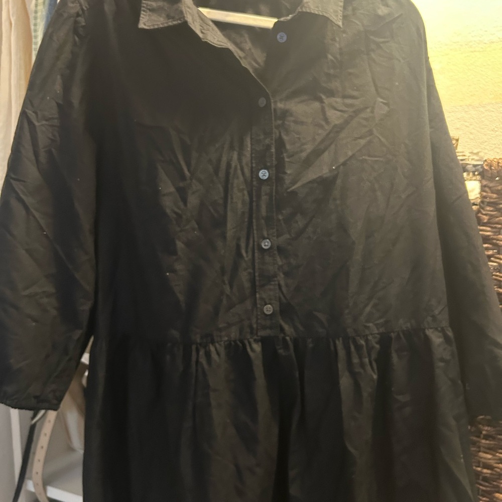 GAP Black Button-Up dress